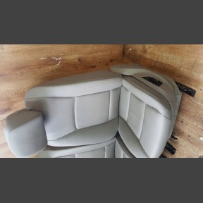 F10 fotele szara skóra komplet kanapa i fotele