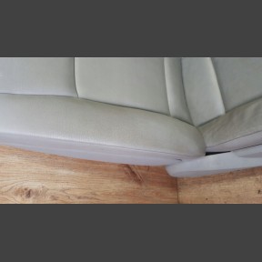 F10 fotele szara skóra komplet kanapa i fotele